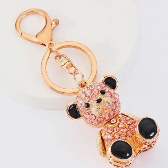 Accessories - 2/$16 New Pink Teddy Bear Purse Charm Keychain